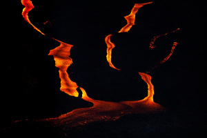 Silueta en Fagradalsfjall